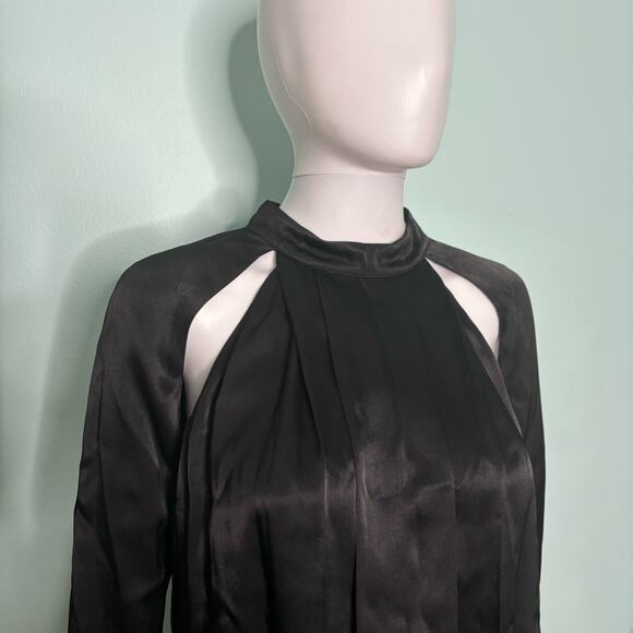 C/Meo Collective Can’t Resist Cutout Blouse Long Sleeve Black Women's Size Small - Picture 7 of 9